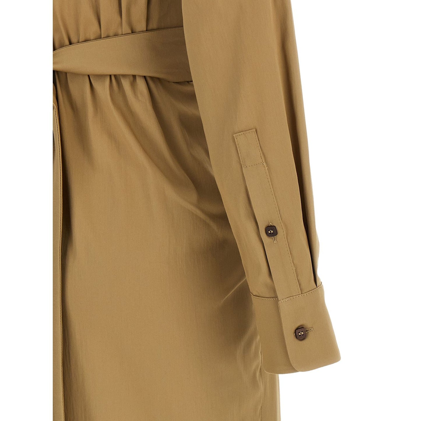 Max Mara Beige Cotton Midi Dress