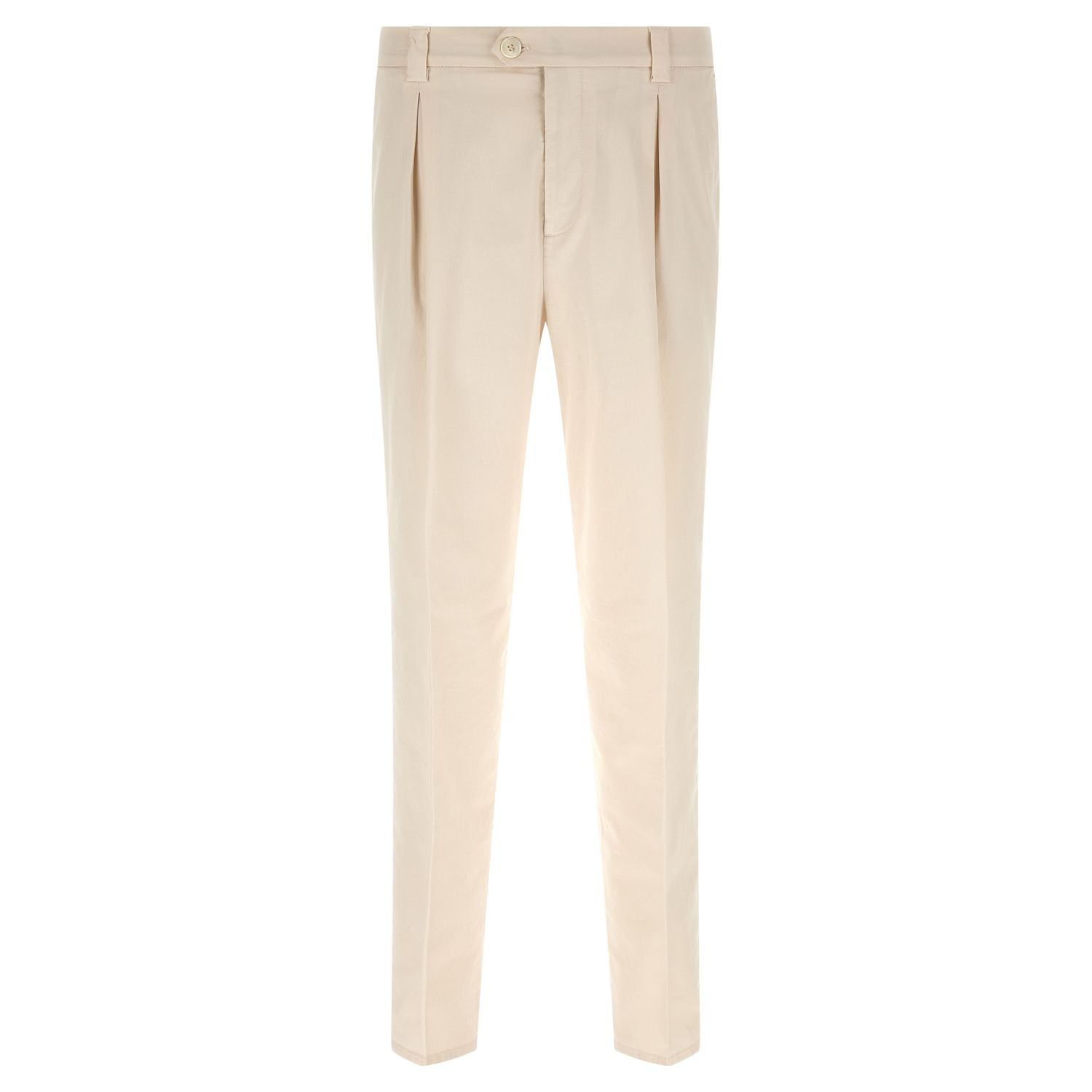 Brunello Cucinelli White Cotton Casual Pants