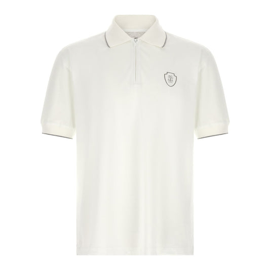 Brunello Cucinelli White Polyamide Polo Shirt