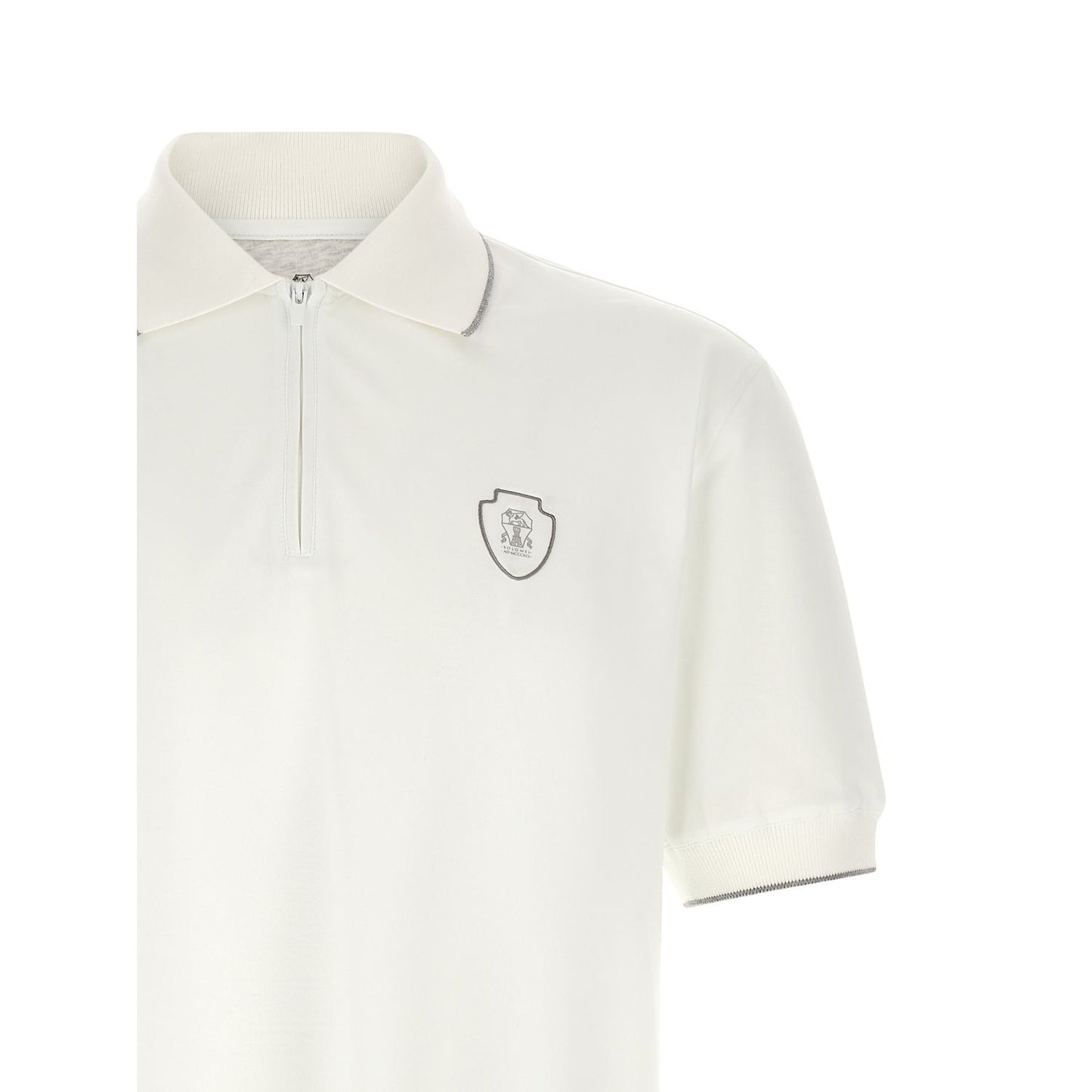 Brunello Cucinelli White Polyamide Polo Shirt