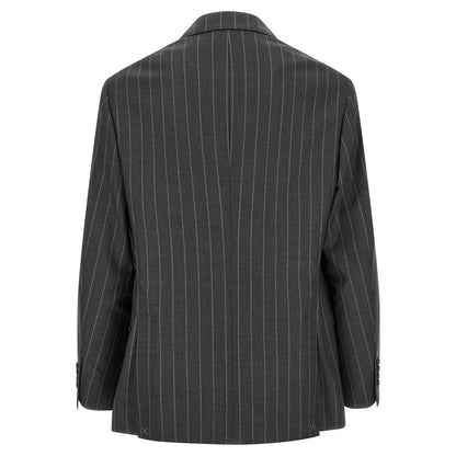 Brunello Cucinelli Gray Virgin Wool Blazer