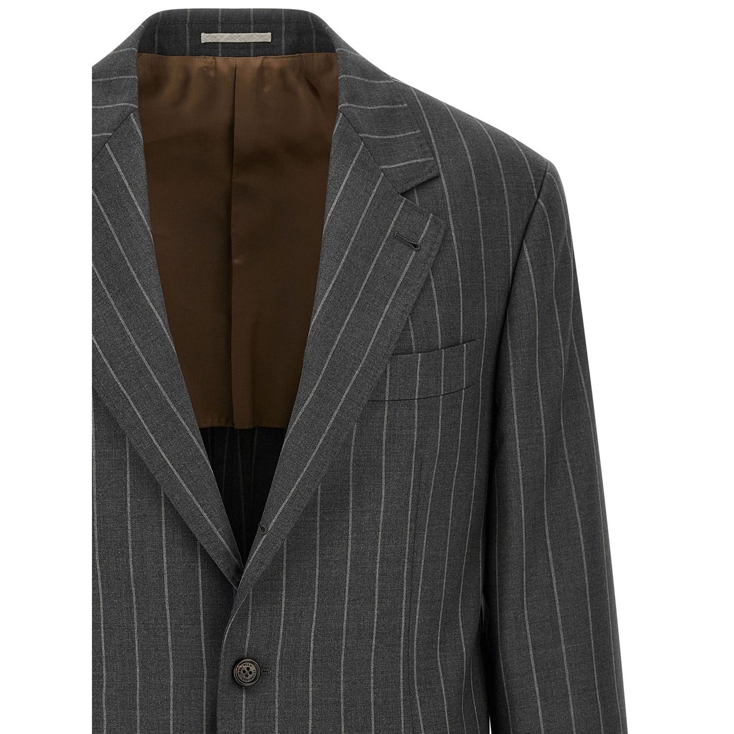 Brunello Cucinelli Gray Virgin Wool Blazer