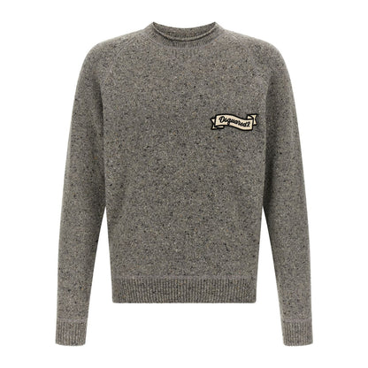 Dsquared² Gray Wool Cardigan