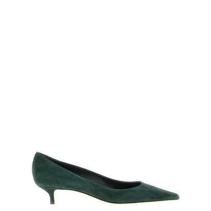 Jimmy Choo Bicolor Leather Mid Heel Pumps