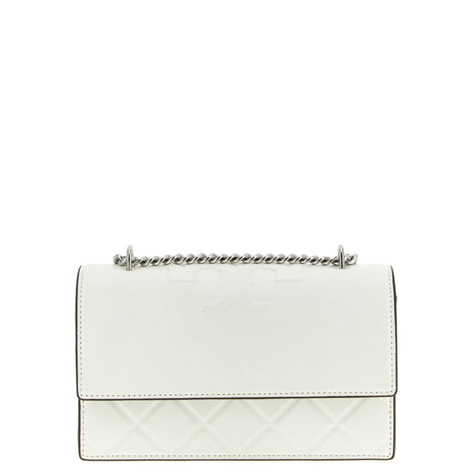 Tory Burch White Goatskin Crossbody Bag