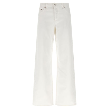 Agolde White Cotton Jeans Denim