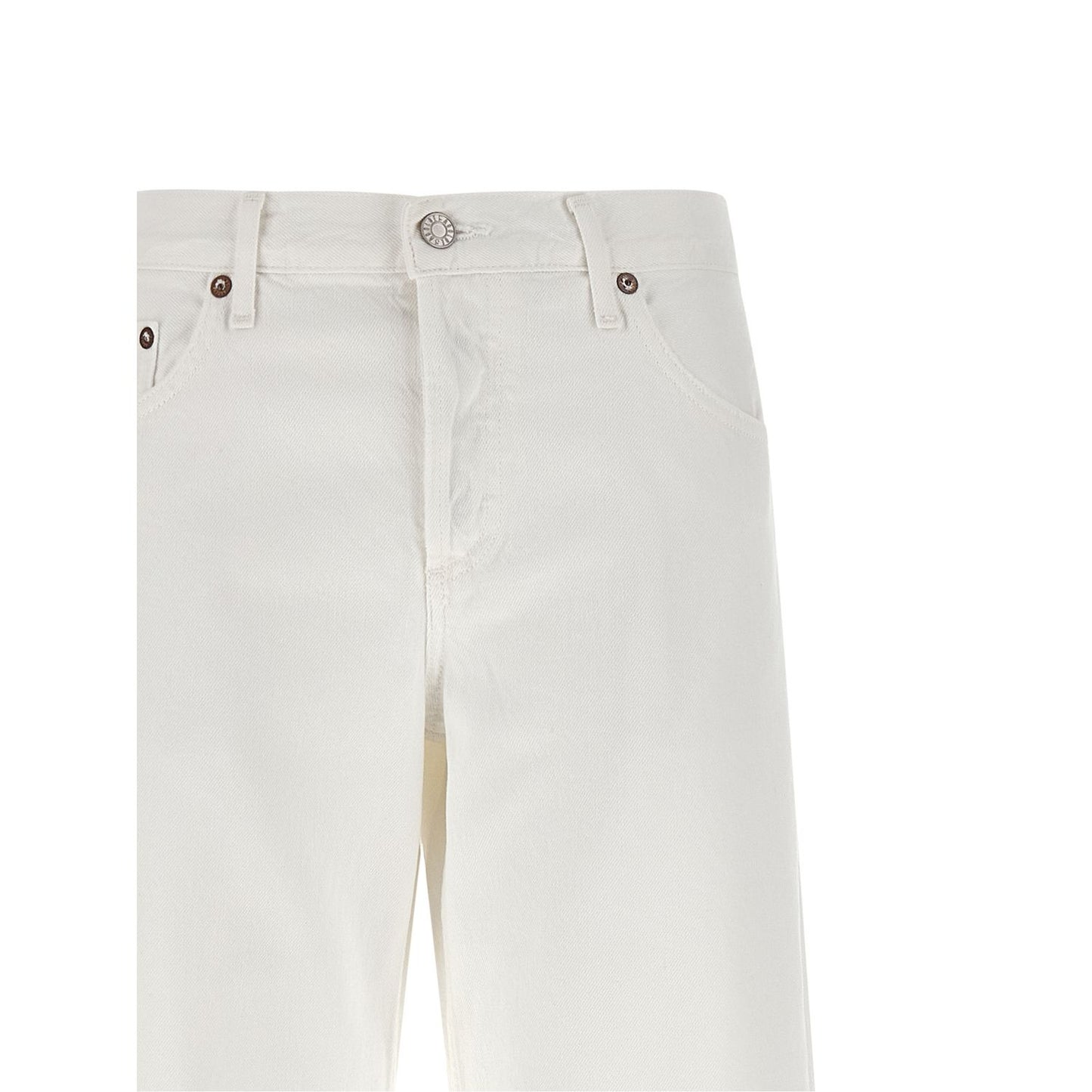 Agolde White Cotton Jeans Denim