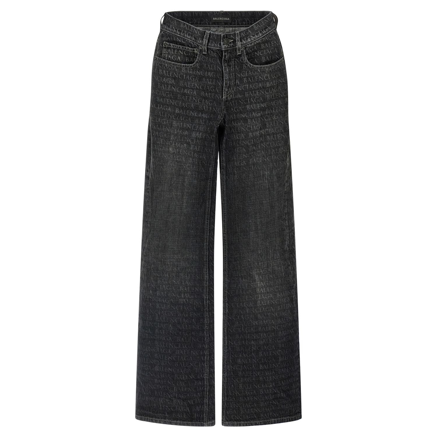 Balenciaga Black Cotton Flared Jeans