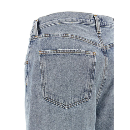 Agolde Blue Cotton Tapered Jeans