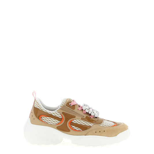 Roger Vivier Beige Calfskin Athletic Sneakers