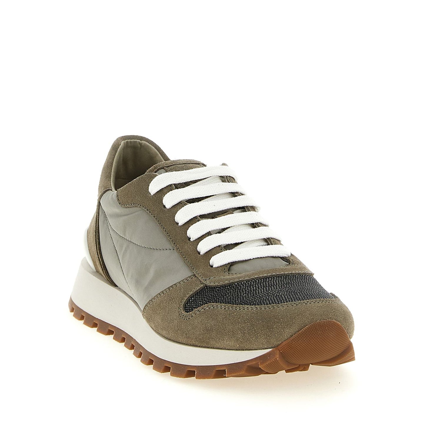 Brunello Cucinelli Bicolor Polyester Athletic Sneakers