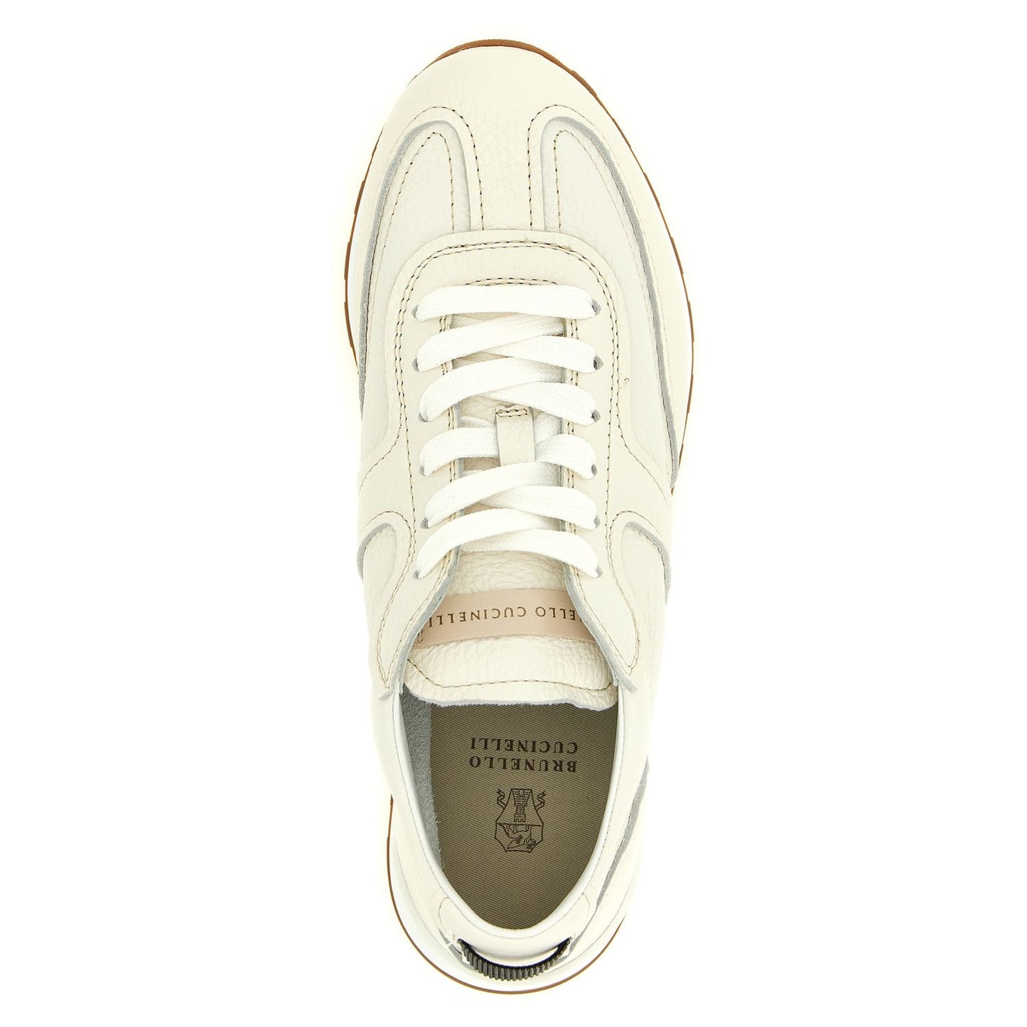 Brunello Cucinelli White Goatskin Athletic Sneakers