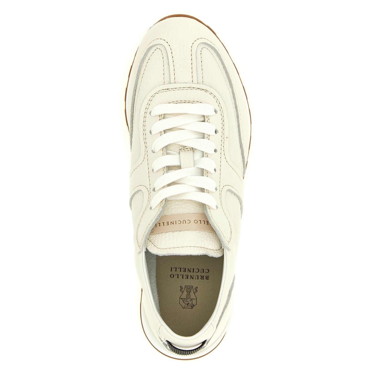 Brunello Cucinelli White Goatskin Athletic Sneakers
