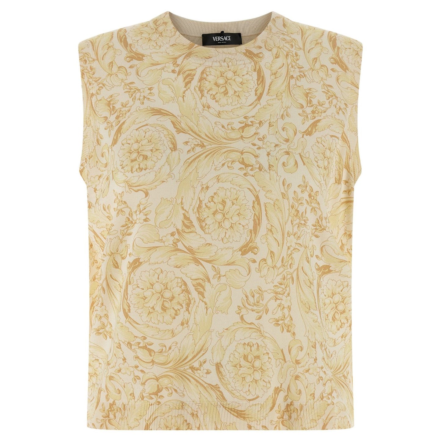 Versace Bicolor Silk Sleeveless Jacket