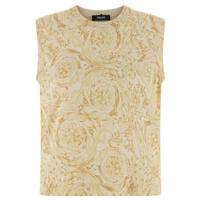 Versace Bicolor Silk Sleeveless Jacket