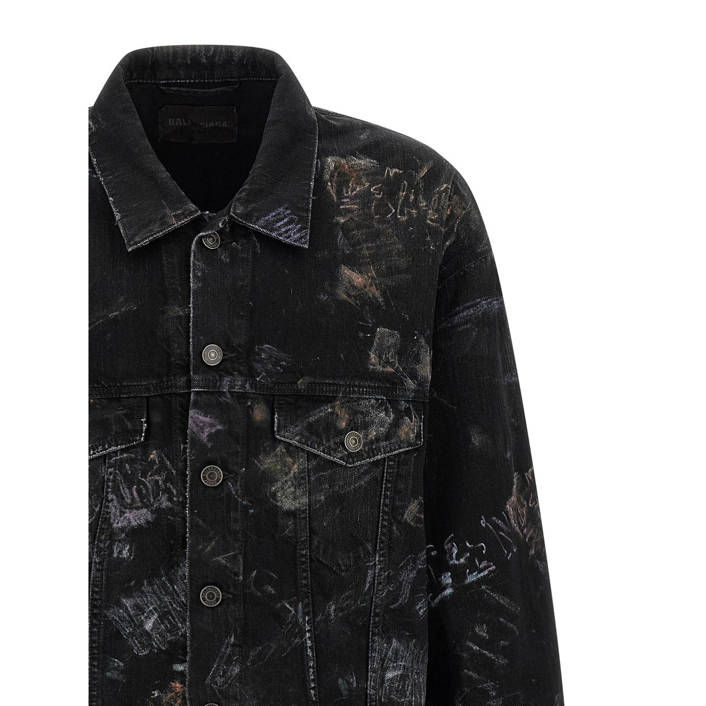 Balenciaga Black Cotton Denim Jacket
