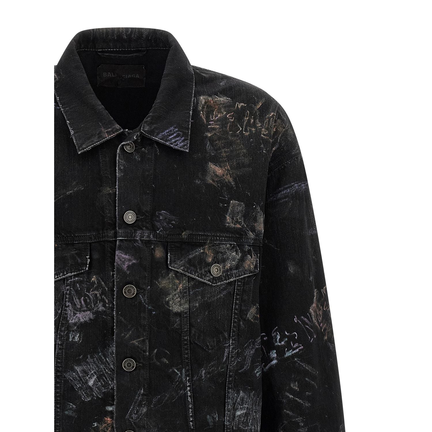 Balenciaga Black Cotton Denim Jacket