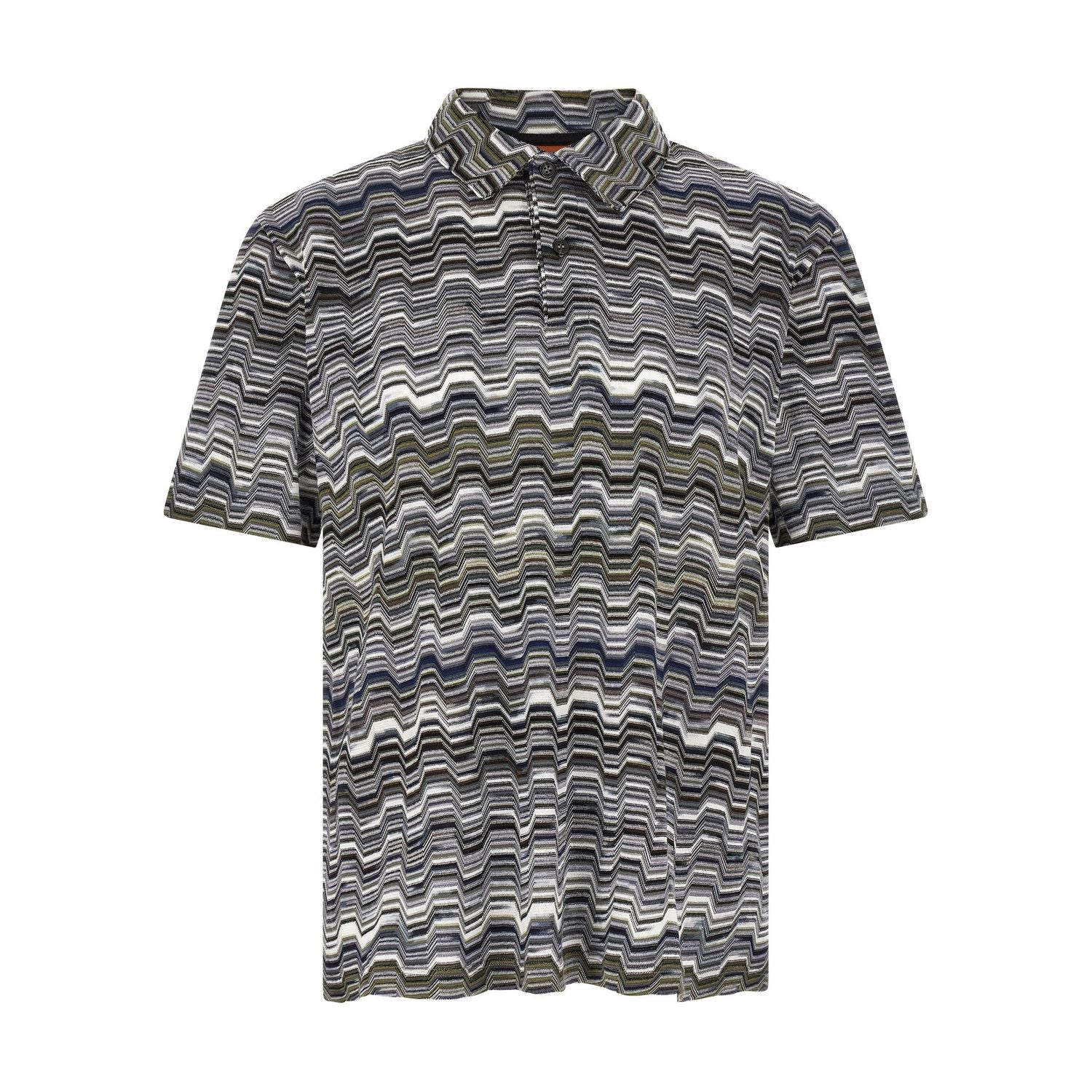 Missoni Bicolor Cotton Polo Shirt