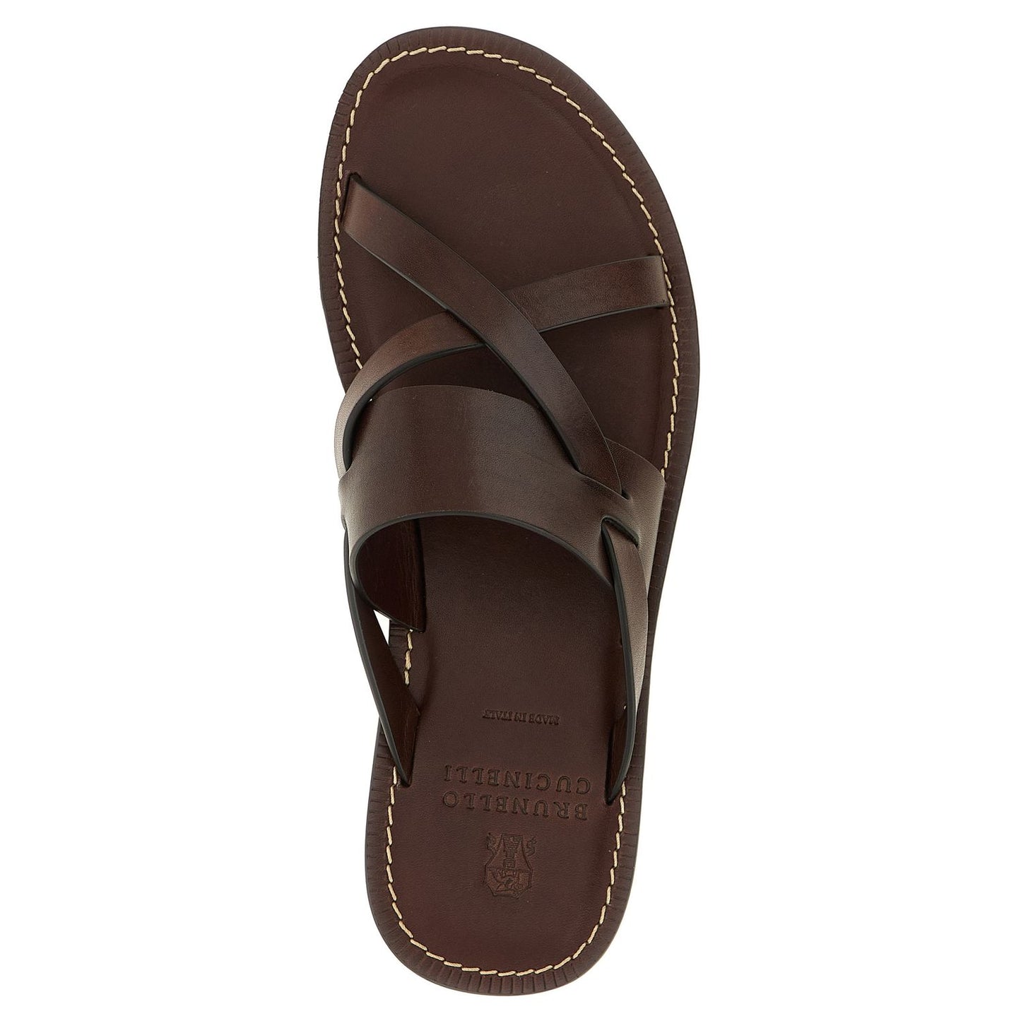 Brunello Cucinelli Brown Calfskin Slides