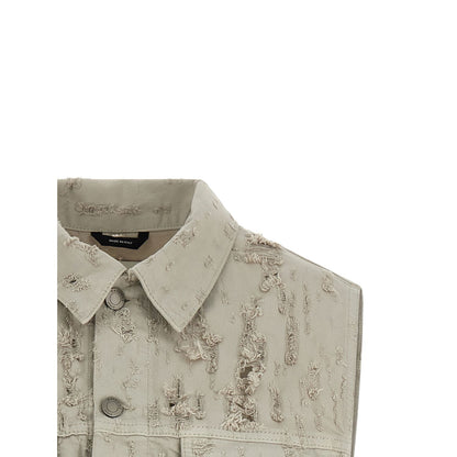 Haikure Gray Cotton Sleeveless Jacket