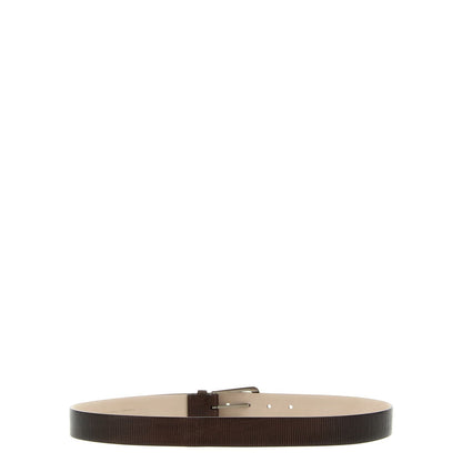 Brunello Cucinelli Brown Leather Regular Belt
