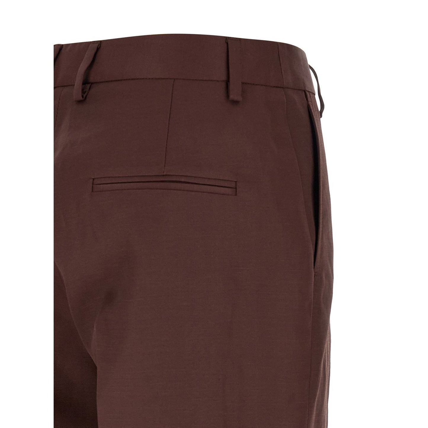 Alberto Biani Brown Viscose Casual Pants