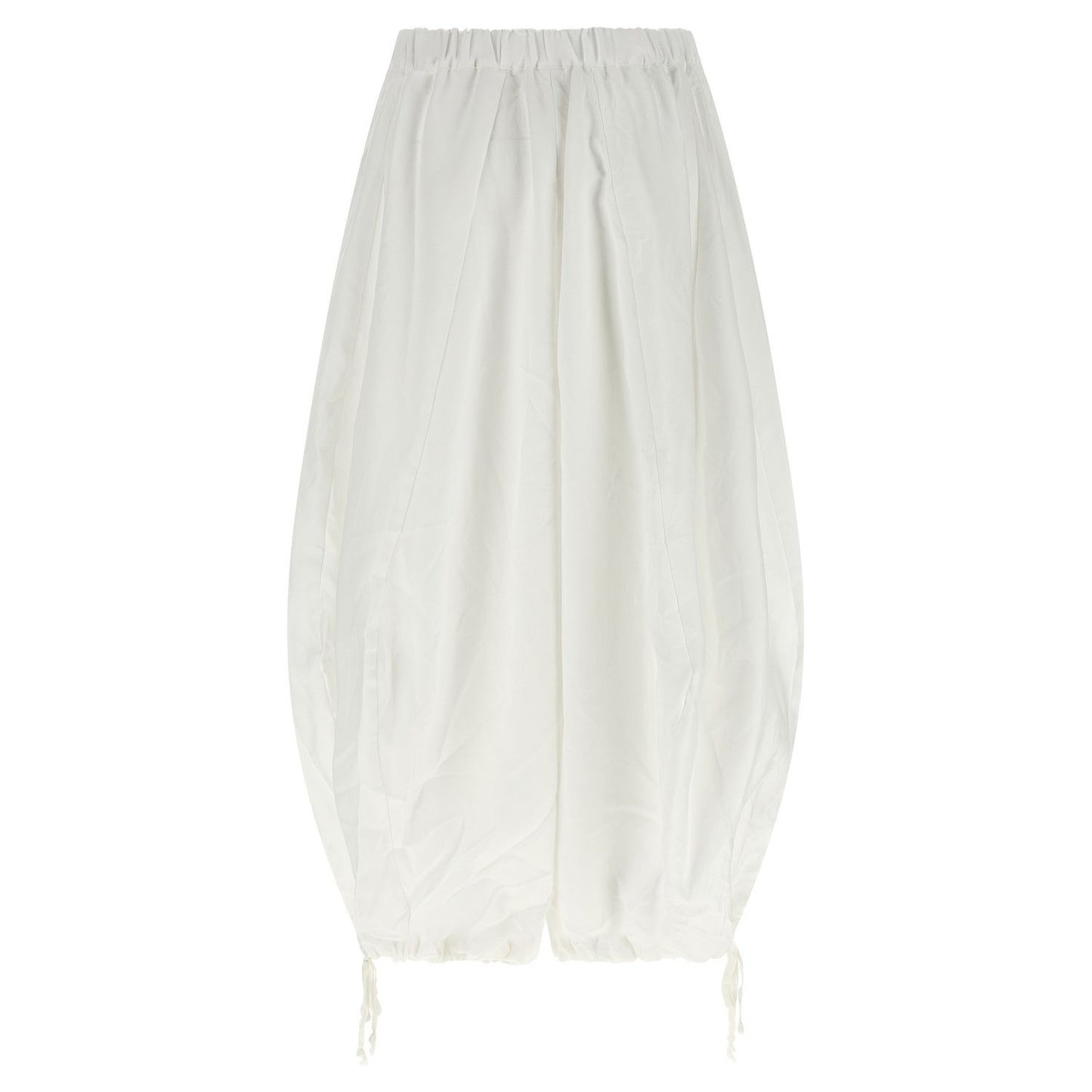 Comme Des Garçons White Polyester Casual Pants