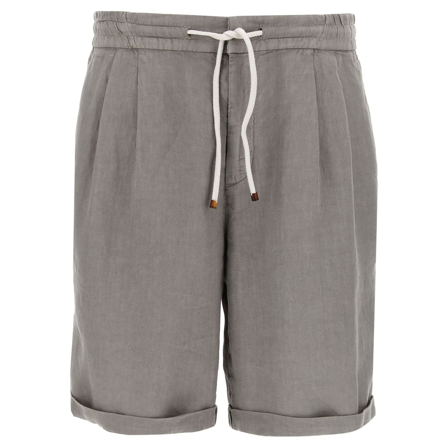 Brunello Cucinelli Gray Linen Bermuda Shorts