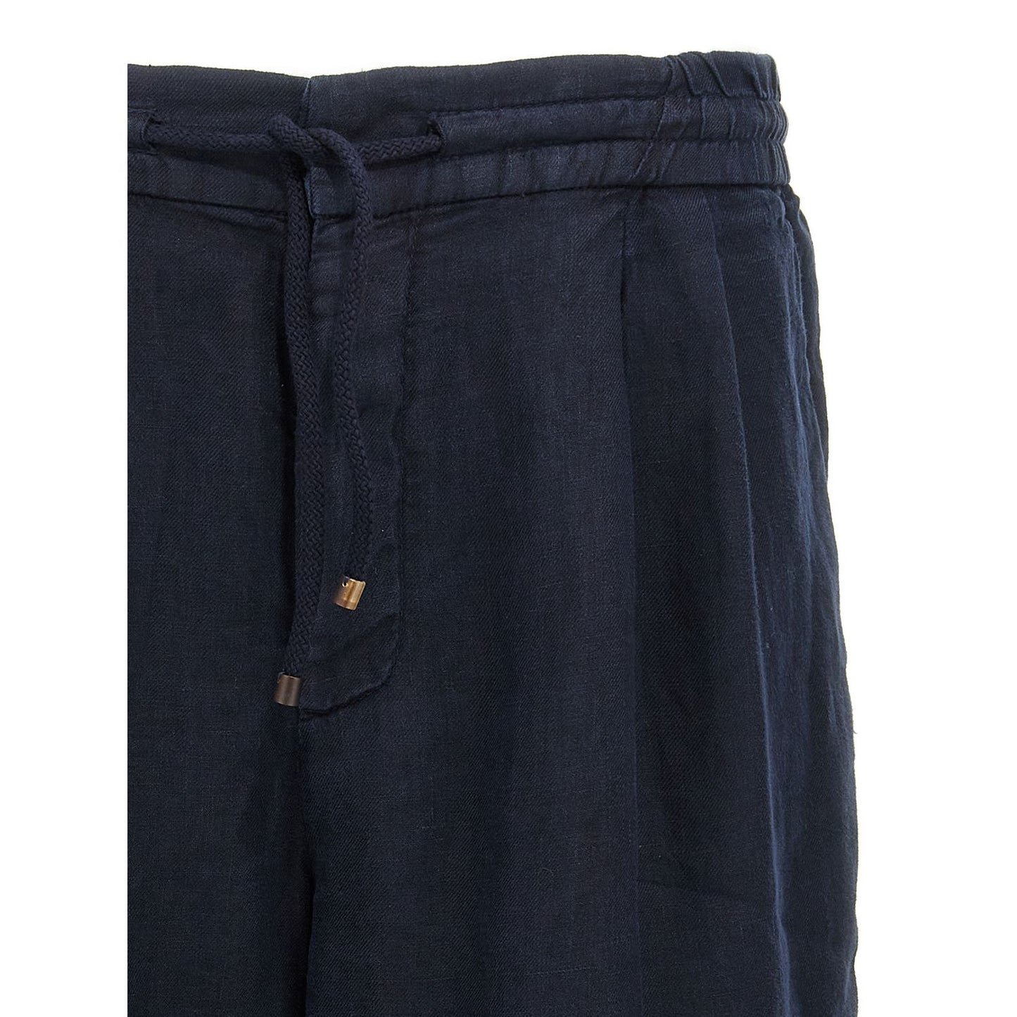 Brunello Cucinelli Blue Linen Bermuda Shorts