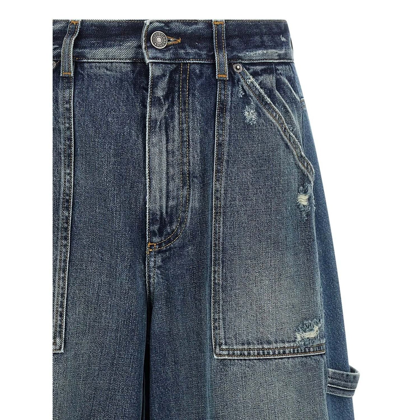 Dolce & Gabbana Blue Cotton Bermuda Shorts