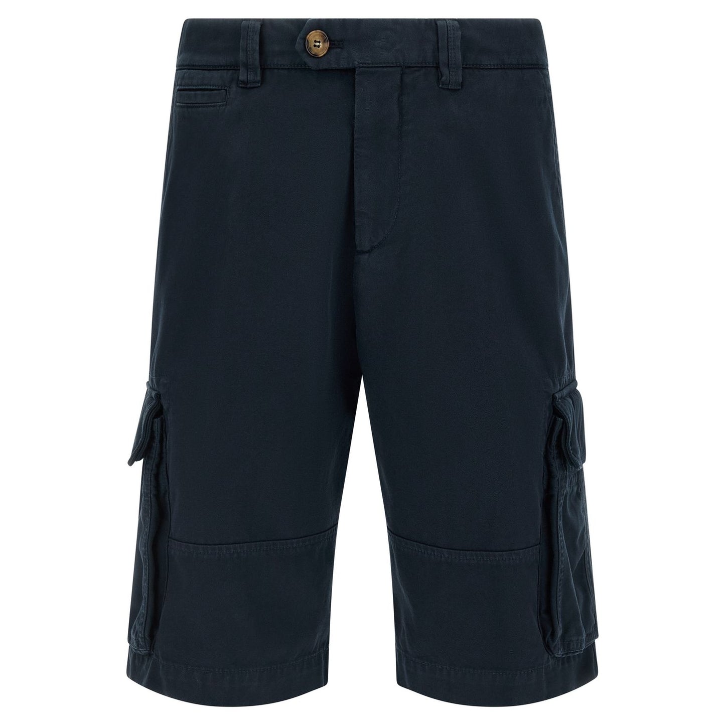 Brunello Cucinelli Blue Cotton Bermuda Shorts