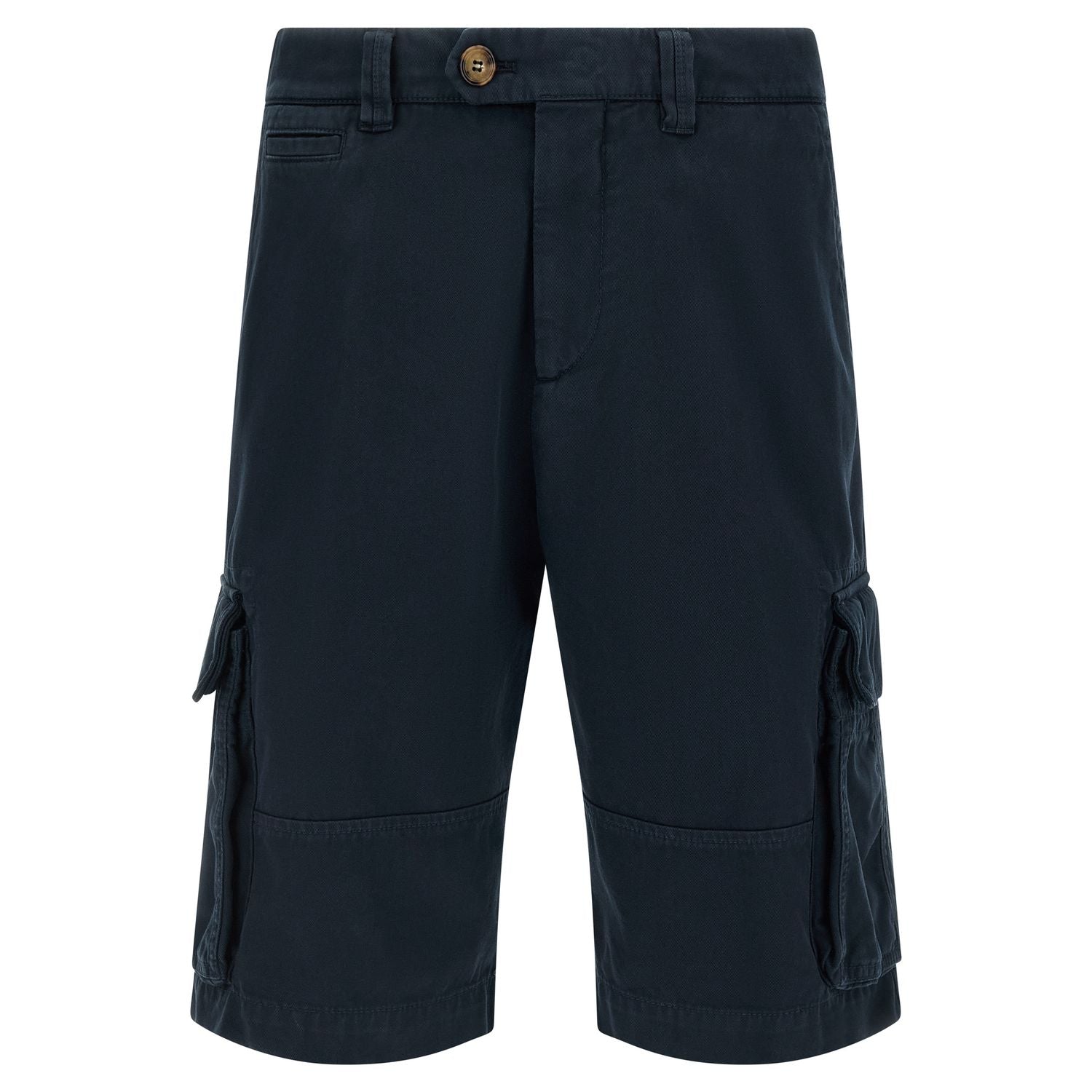 Brunello Cucinelli Blue Cotton Bermuda Shorts