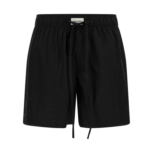 Entire Studios Black Cotton Bermuda Shorts