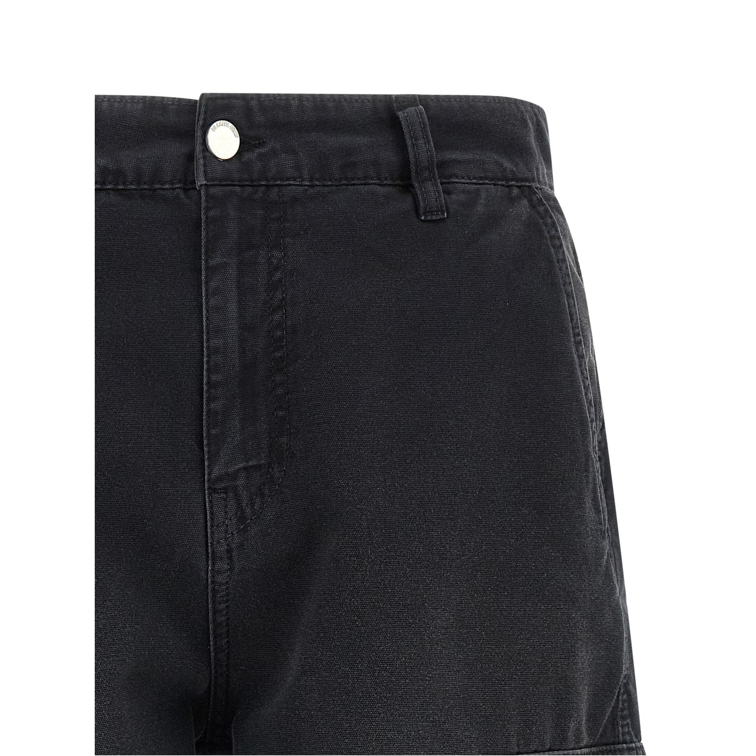 44 Label Group Black Cotton Bermuda Shorts
