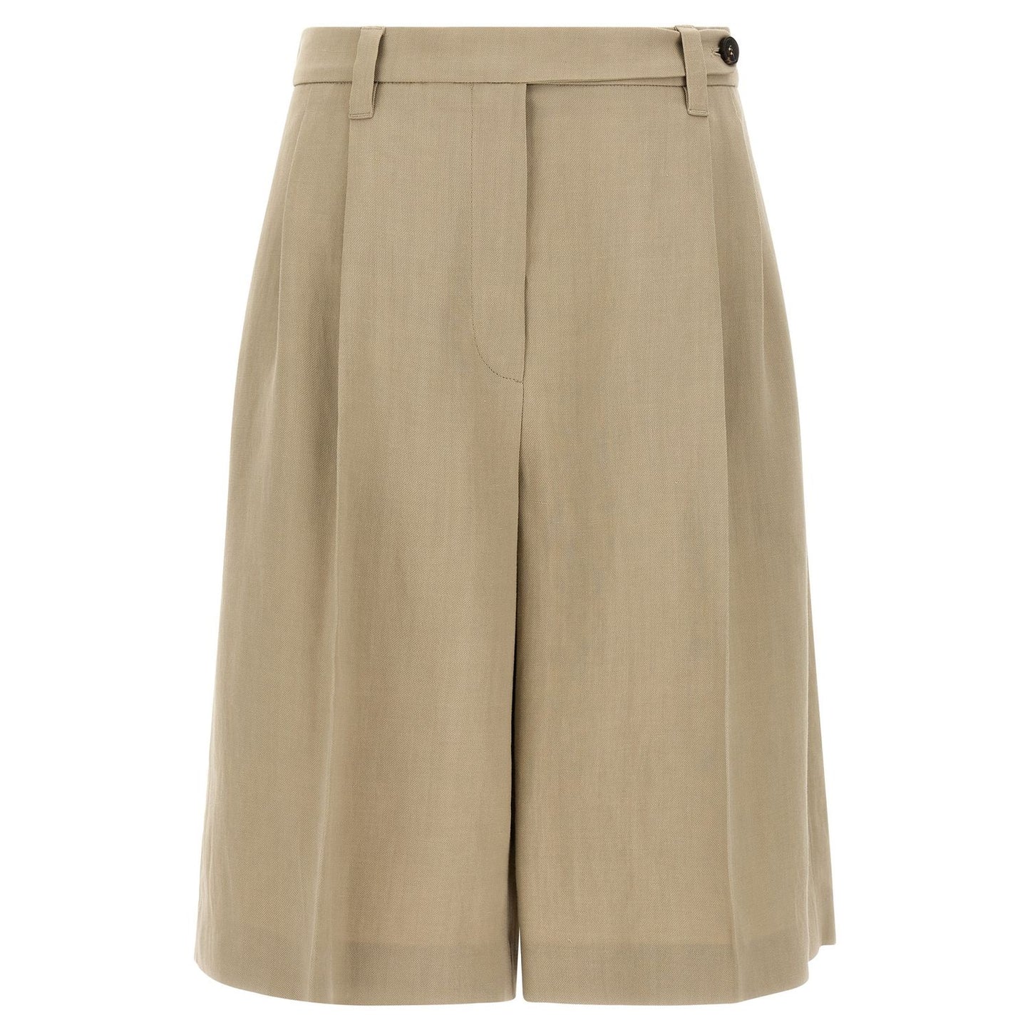 Brunello Cucinelli Beige Viscose Bermuda Shorts