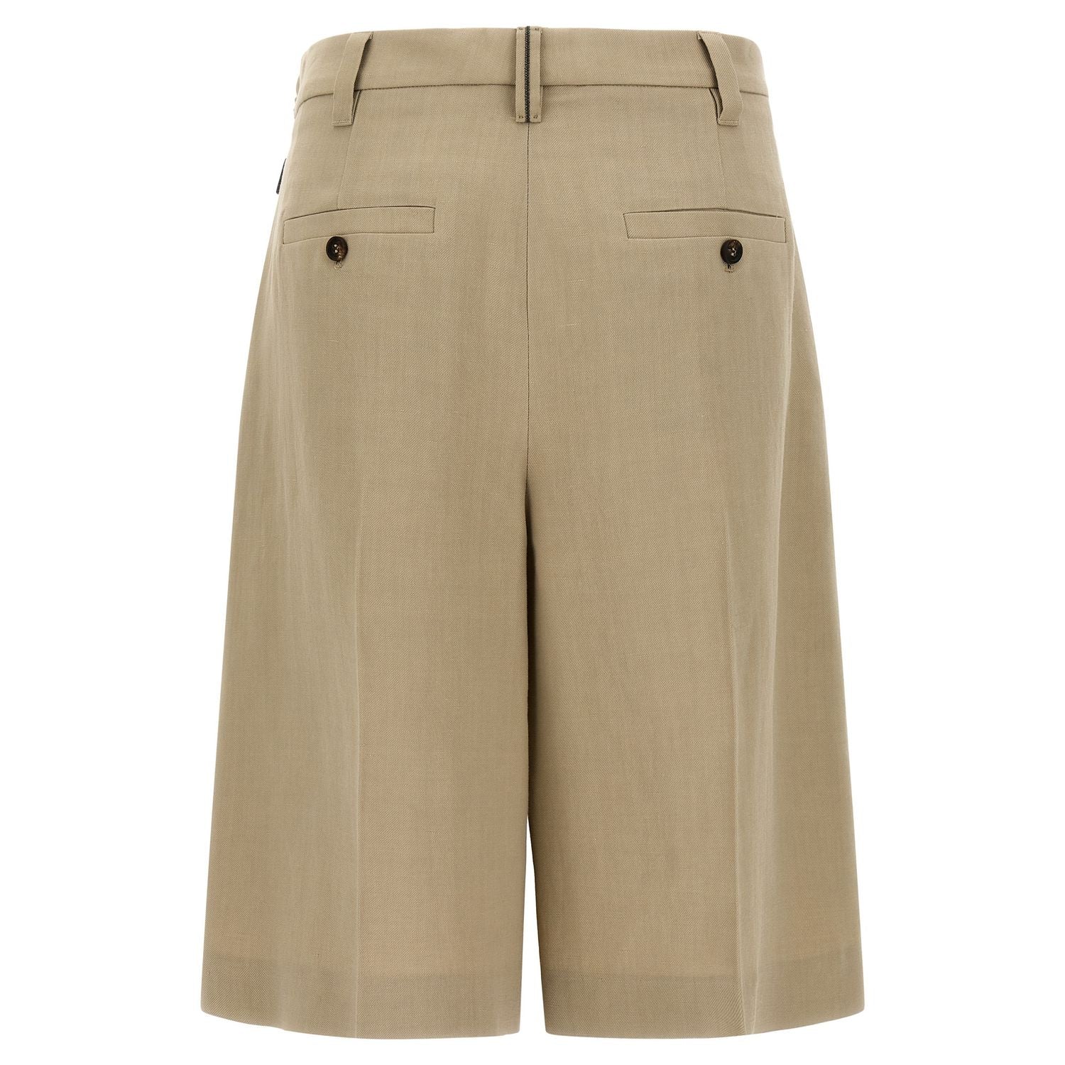 Brunello Cucinelli Beige Viscose Bermuda Shorts