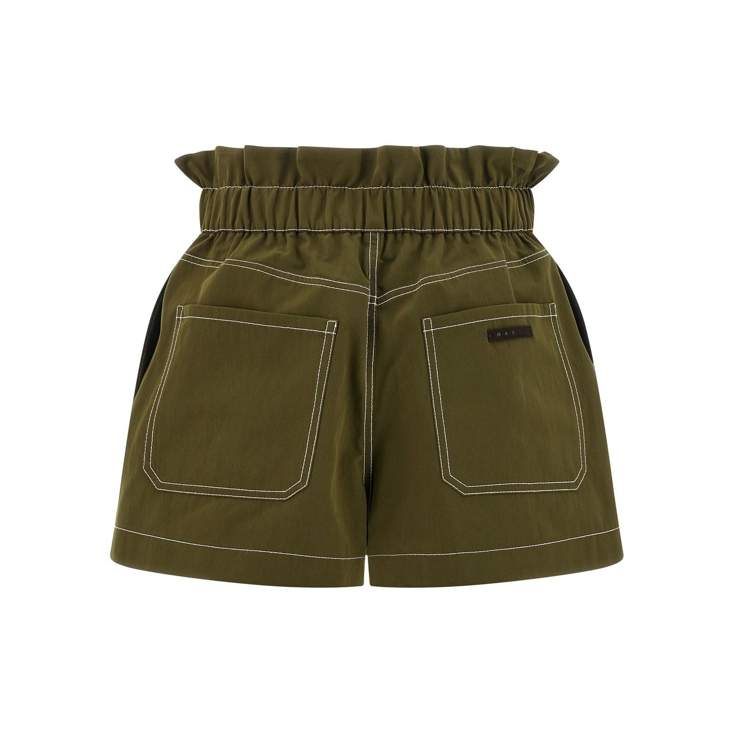 Marni Bicolor Cotton Bermuda Shorts