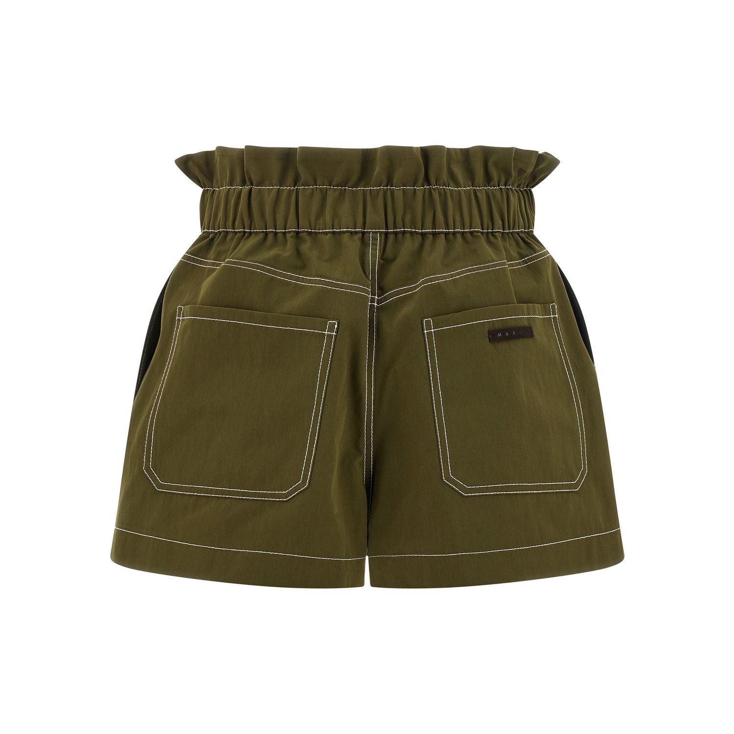 Marni Bicolor Cotton Bermuda Shorts