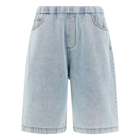 Entire Studios Blue Cotton Bermuda Shorts