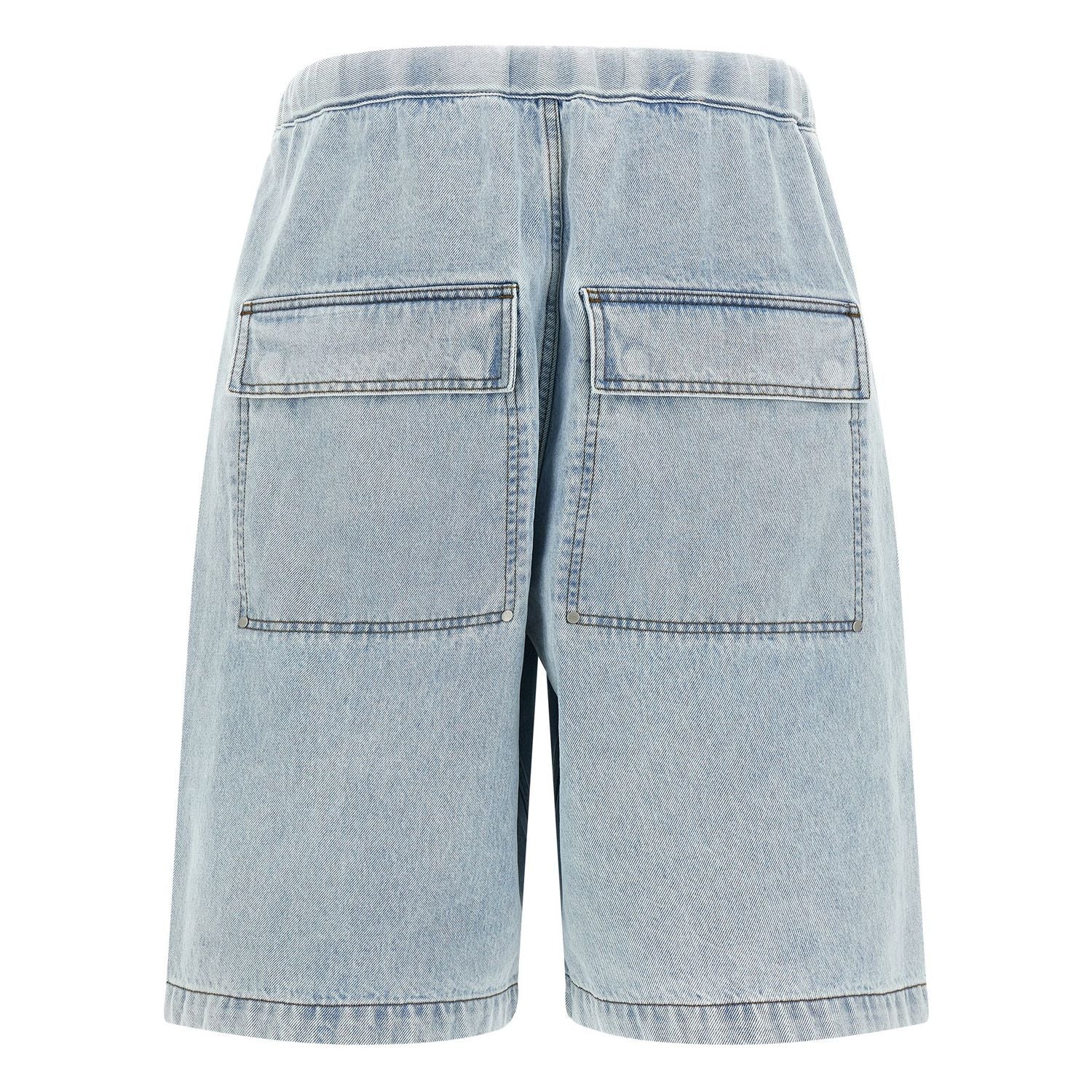 Entire Studios Blue Cotton Bermuda Shorts