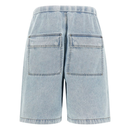 Entire Studios Blue Cotton Bermuda Shorts