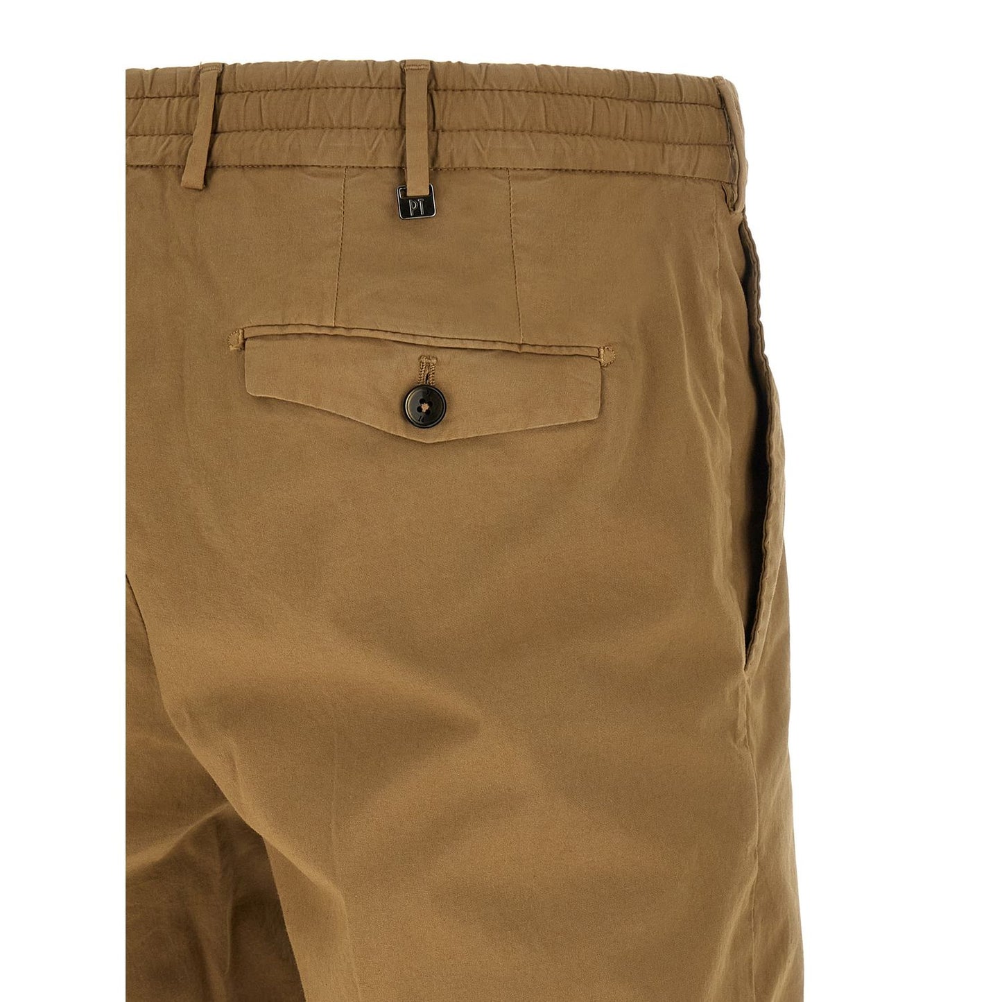 PT Torino Beige Cotton Bermuda Shorts