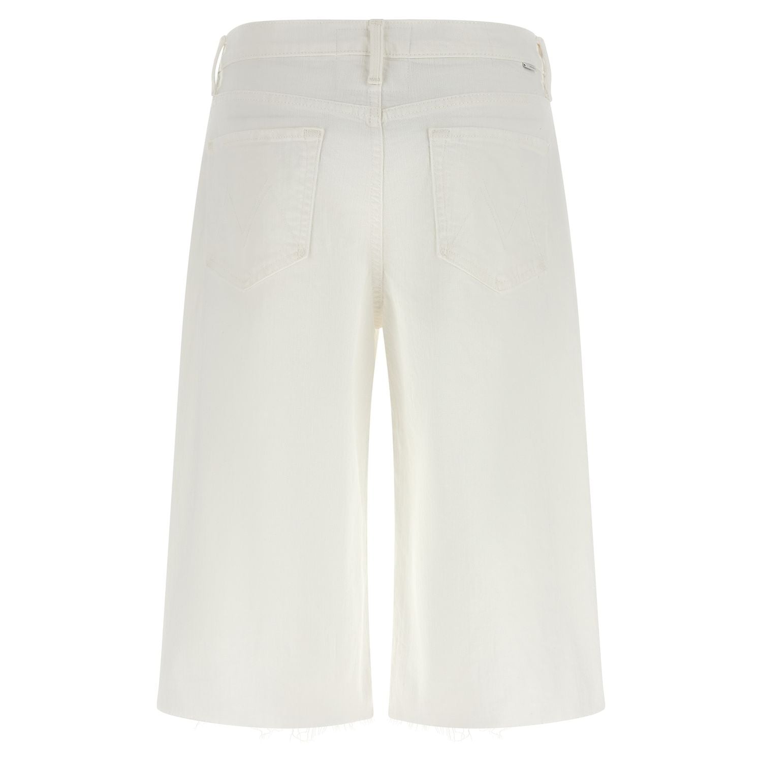 Mother Denim White Cotton Bermuda Shorts