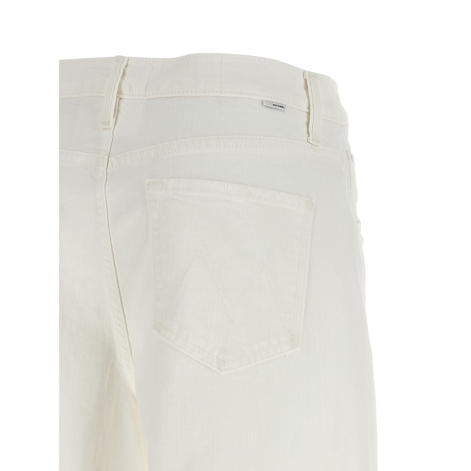Mother Denim White Cotton Bermuda Shorts