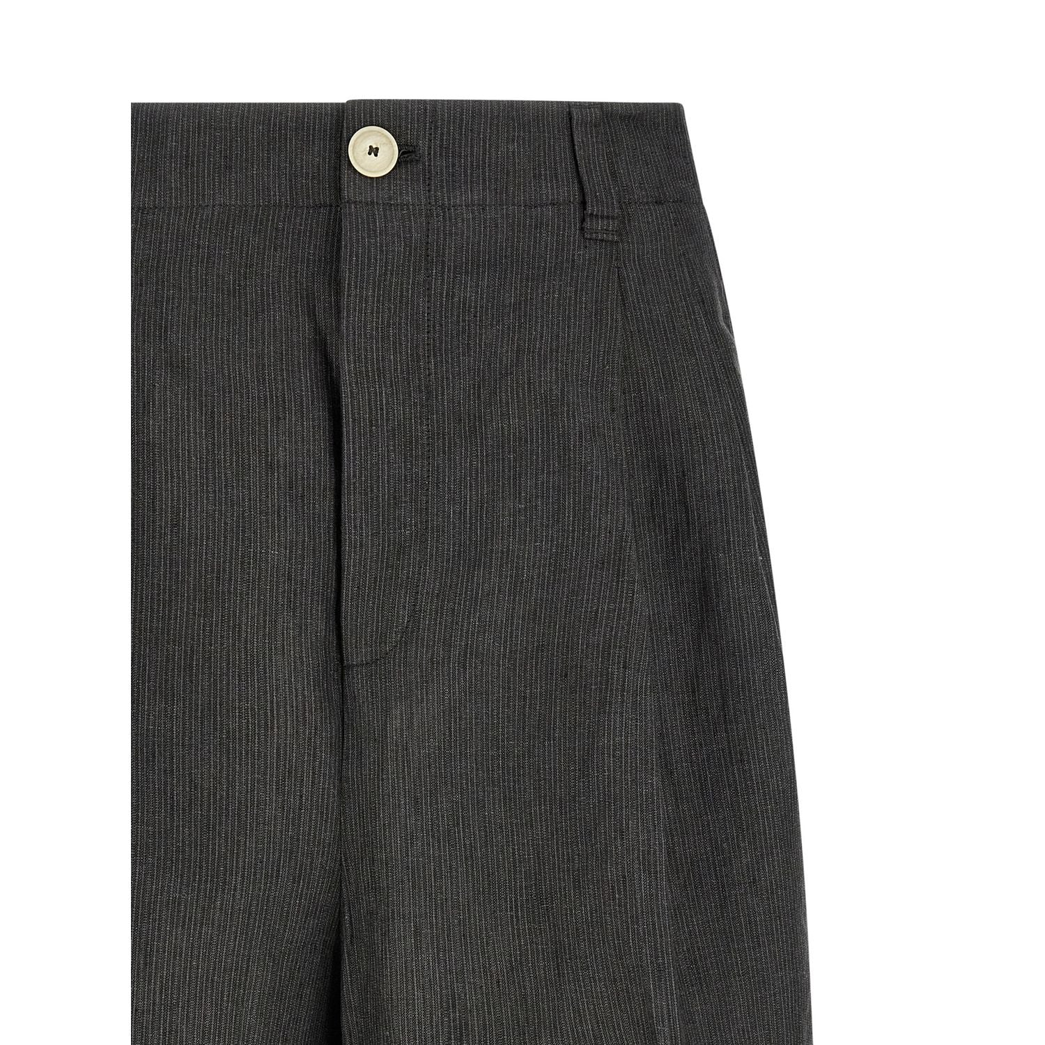 Jacquemus Gray Linen Bermuda Shorts