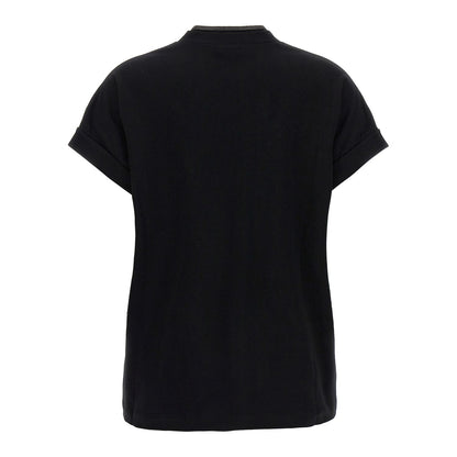 Brunello Cucinelli Black Cotton T-Shirt