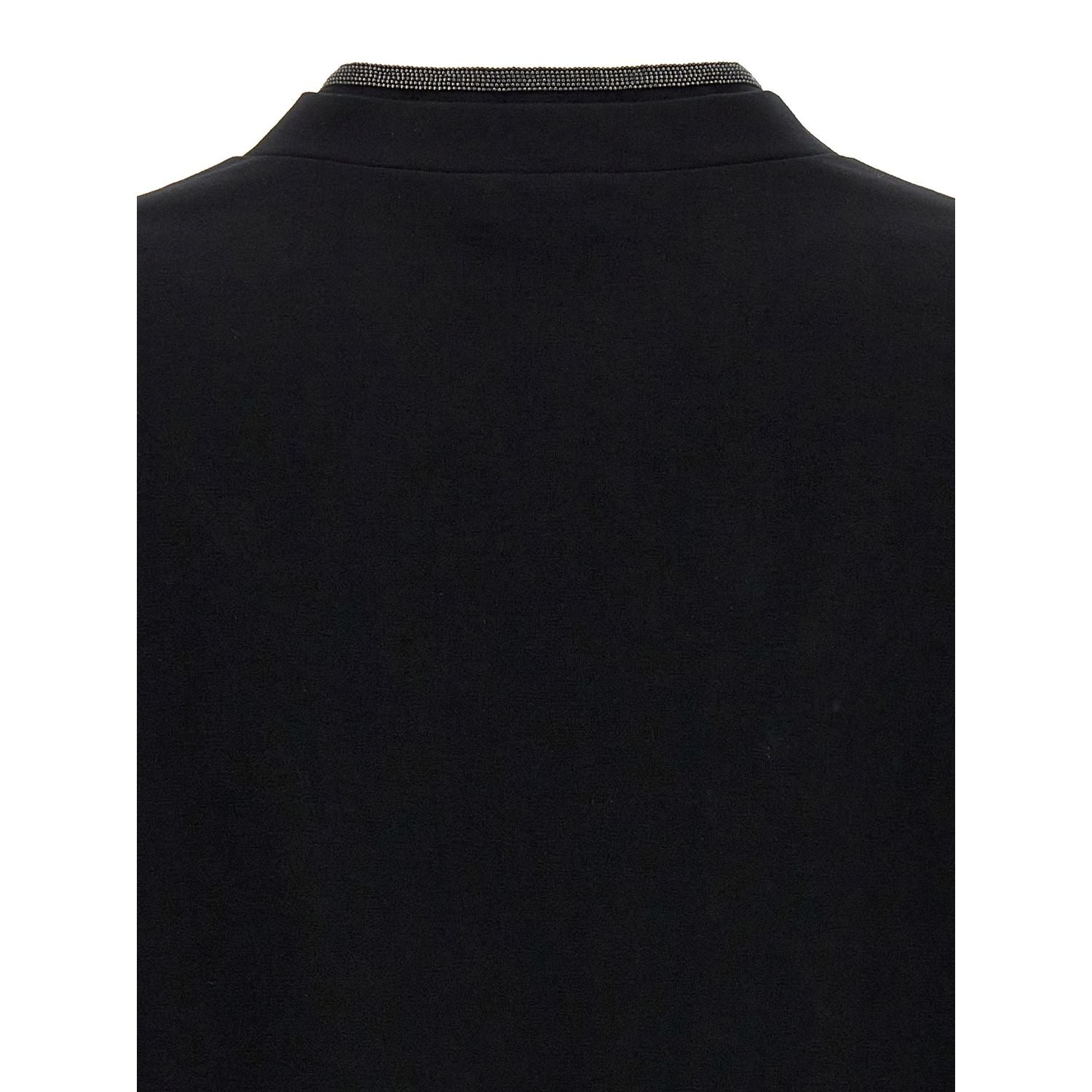 Brunello Cucinelli Black Cotton T-Shirt