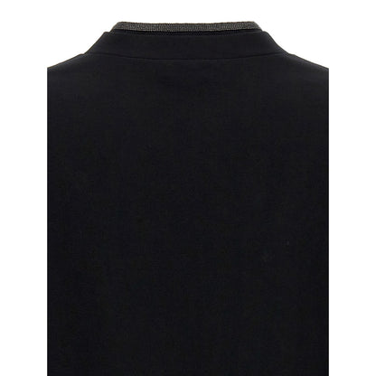 Brunello Cucinelli Black Cotton T-Shirt