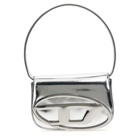 Diesel Silver Cowhide Shoulder Bag
