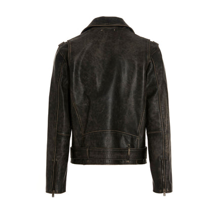 Golden Goose Black Calfskin Leather Jacket